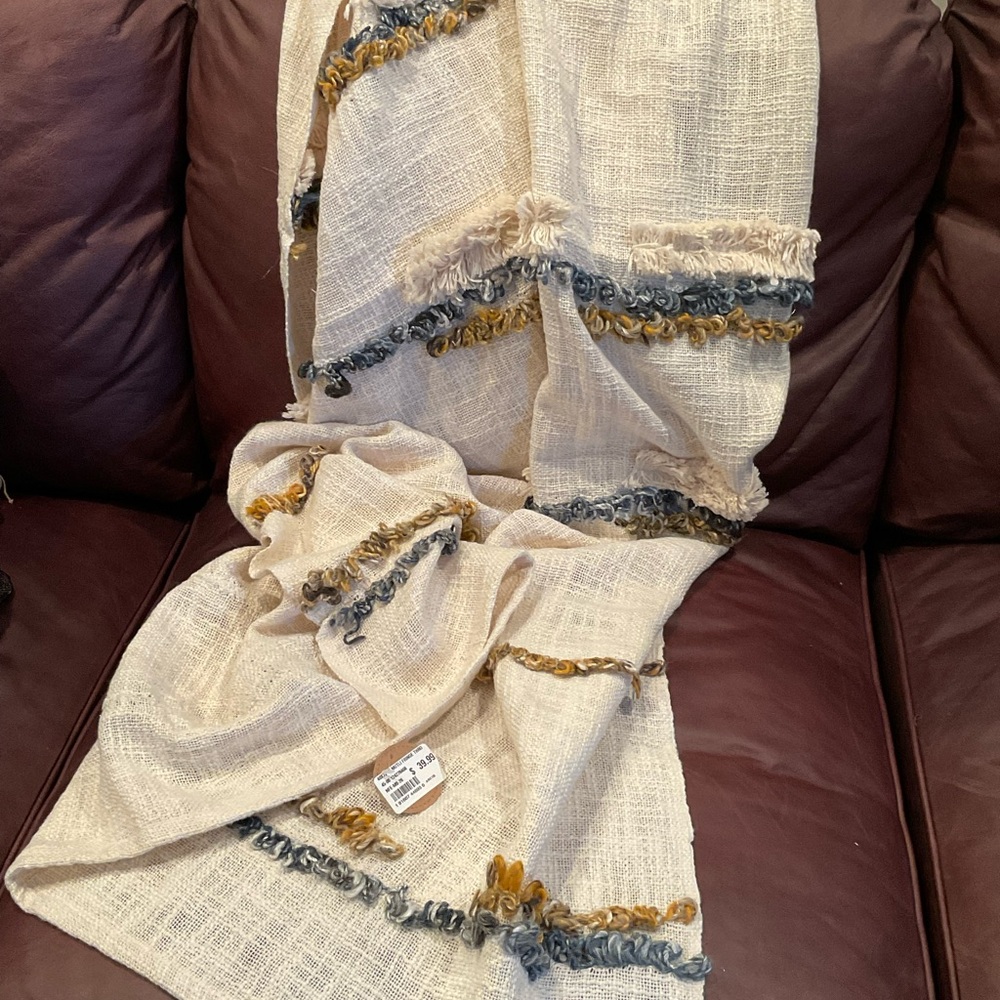New Cotton Cream throw blanket